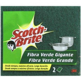 SCOTCH BRITE estropajo fibra verde gigante 1 unidad